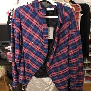 BALENCIAGA new with tags oversized insulated flannel jacket